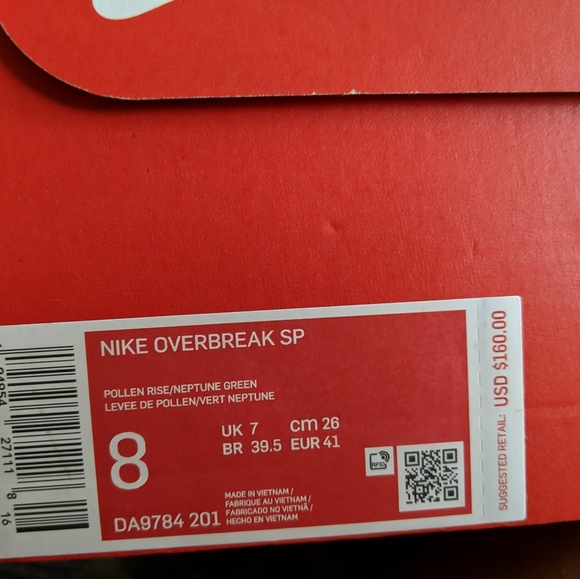 Nike Overbreak SP Pollen Rise Neptune Green Sz 8 - Picture 2 of 2